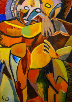 Picasso inspired painting Professionally framed painting