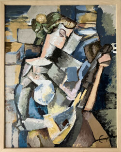 Picasso inspired copy in acrylic Professionally framed painting