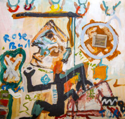 Painting inspired by Basquiat Professionally framed painting